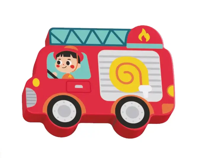 Imaginovo Puzle Infantil Madera 3D Vehículos +12 Meses 8 Piezas 29,5x22x1,7cm