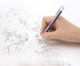 Tombow Mono Zero Portagomas con Clip y Punta de 2,3 mm Azul, Blanco y Negro