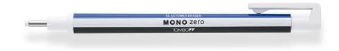 Tombow Mono Zero Portagomas con Clip y Punta de 2,3 mm Azul, Blanco y Negro