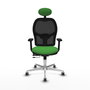 PIQUERAS Y CRESPO Silla de oficina Jorquera con mecanismo Sincro/Traslack Verde y Negro