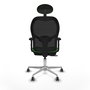 PIQUERAS Y CRESPO Silla de oficina Jorquera con mecanismo Sincro/Traslack Verde y Negro