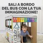 Bankers Box Autobús Escolar de Cartón para Pintar y Jugar XL