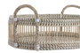 DKD Home Decor Set de 2 Bandejas de Seagrass y Bambú Natural 46x46x15 cm
