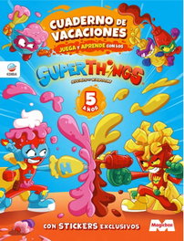 EDIBA EUROPA EON, Cuaderno de Vacaciones juega y aprende Superthings Legends para 5 años