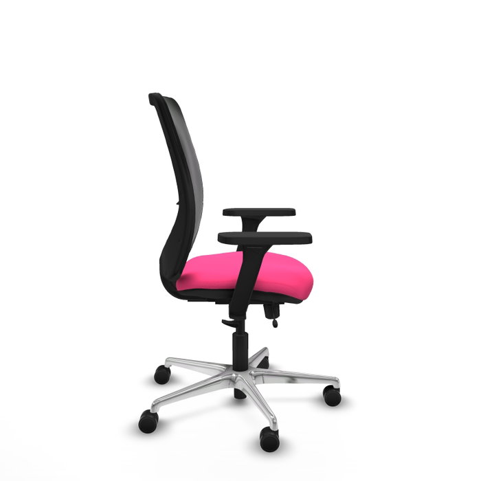 PIQUERAS Y CRESPO Silla de oficina Zulema Rosa y Negro con Brazos 3D
