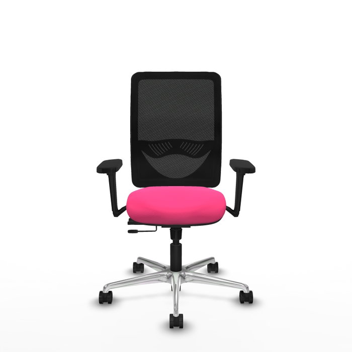 PIQUERAS Y CRESPO Silla de oficina Zulema Rosa y Negro con Brazos 3D