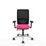 PIQUERAS Y CRESPO Silla de oficina Zulema Rosa y Negro con Brazos 3D