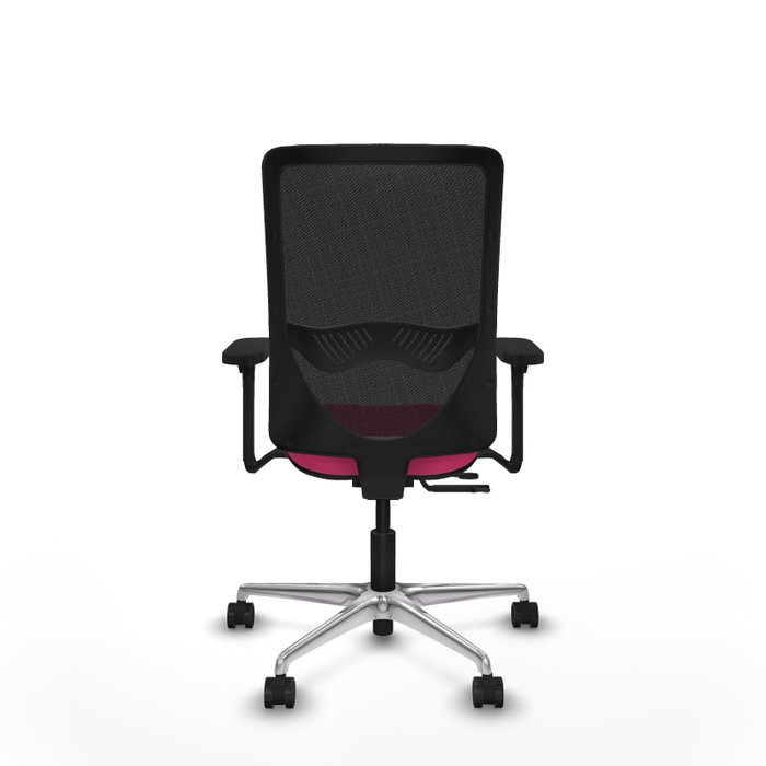 PIQUERAS Y CRESPO Silla de oficina Zulema Rosa y Negro con Brazos 3D
