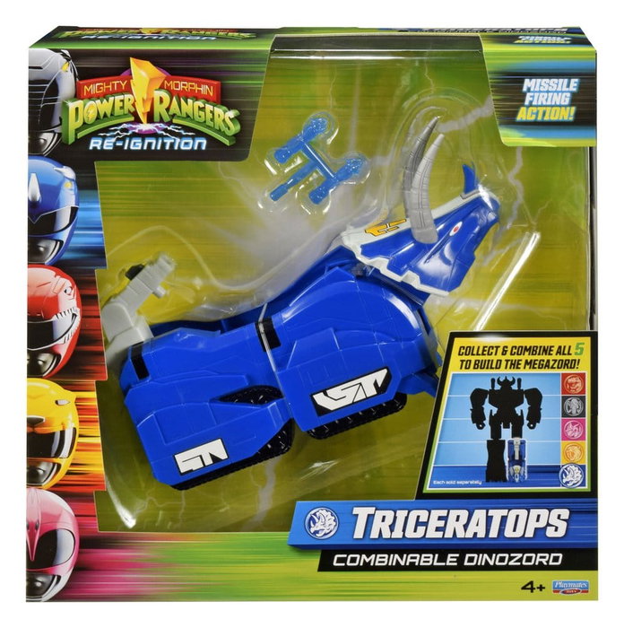 Playmates Mighty Morphin Power Rangers Triceratops Combinable Dinozord de 20 cm