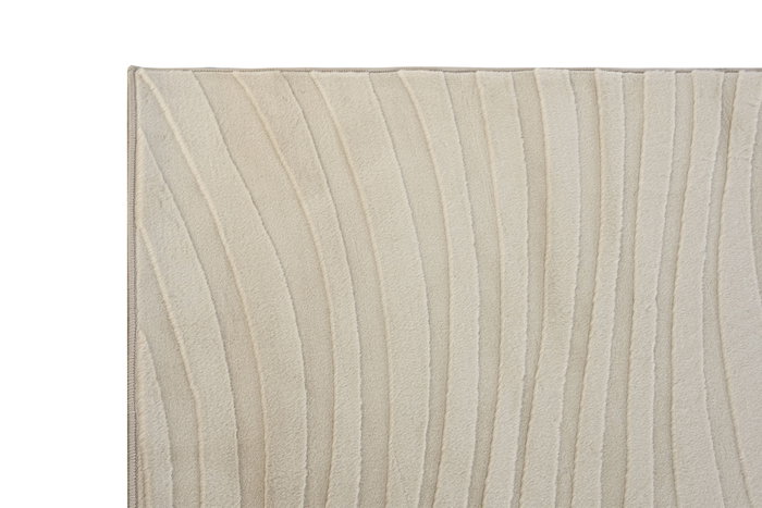 DKD Home Decor Alfombra de Poliéster Beige 200x300 cm Antideslizante