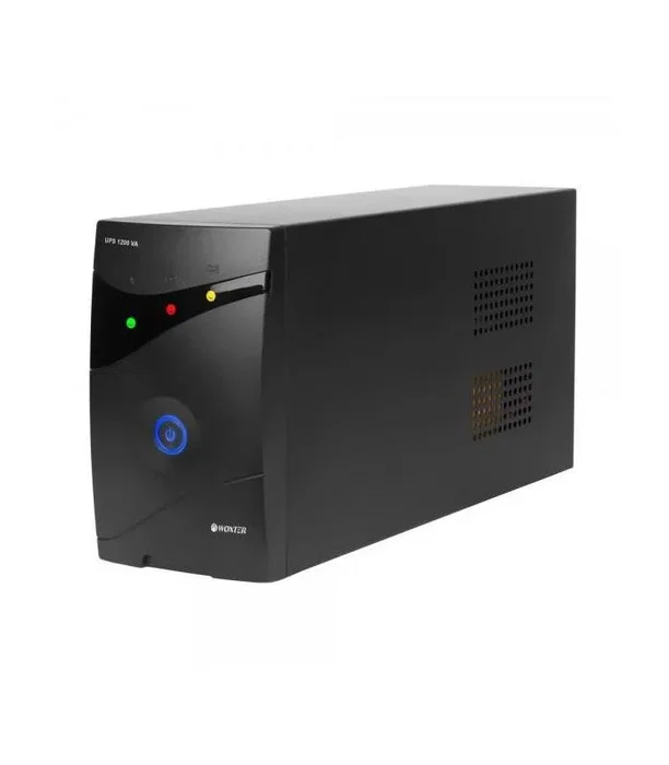 Woxter UPS 1200 VA (1200VA-720W) Sistema de Alimentación Ininterrumpida SAI Línea Interactiva, 1.2 kVA 720 W, 3 Salidas AC, Formato Mini Tower Negro