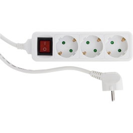 Rev Regleta de mesa 3 tomas 1,4m blanco con interruptor