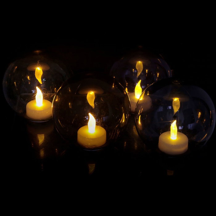 The Candle Factory Vela Led De Mesa 9x9,5 cm con Efecto Llama Titilante