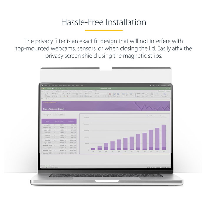 StarTech Filtro de Privacidad Magnético para MacBook Pro 16in (2021/2023) - Anti Luz Azul y Antirreflejo