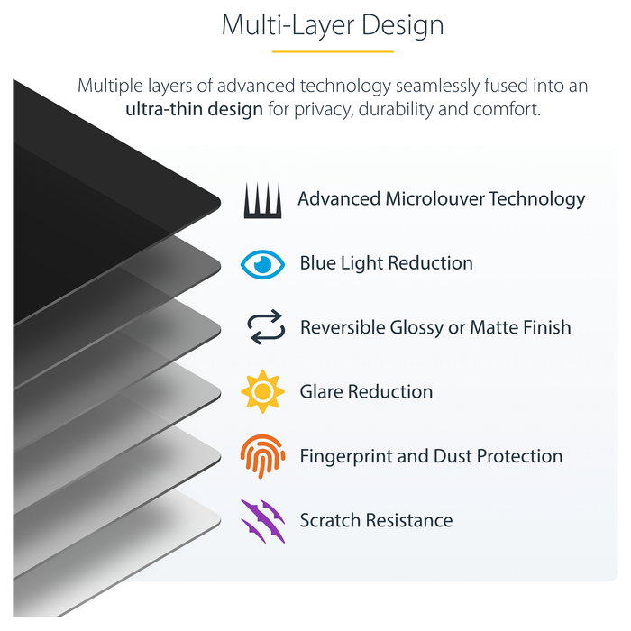 StarTech Filtro de Privacidad Magnético para MacBook Pro 16in (2021/2023) - Anti Luz Azul y Antirreflejo