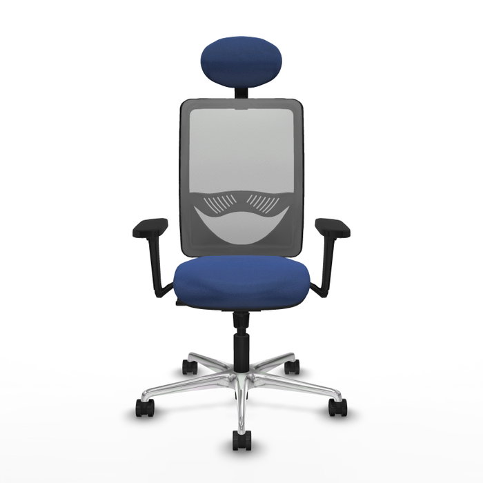 PIQUERAS Y CRESPO Silla de oficina Zulema con mecanismo Sincro, Azul marino y Gris PIQUERAS Y CRESPO Silla de oficina Zulema con mecanismo Sincro, Azul marino y Gris