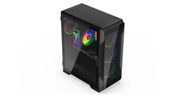 Krux Heko Caja de Ordenador ATX Cristal Templado 4 Ventiladores ARGB 120mm Filtros Antipolvo