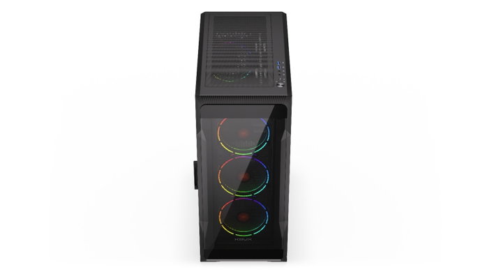 Krux Heko Caja de Ordenador ATX Cristal Templado 4 Ventiladores ARGB 120mm Filtros Antipolvo