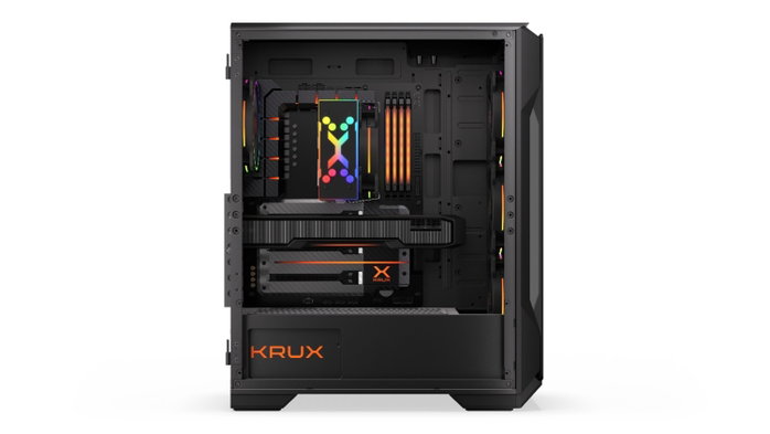 Krux Heko Caja de Ordenador ATX Cristal Templado 4 Ventiladores ARGB 120mm Filtros Antipolvo
