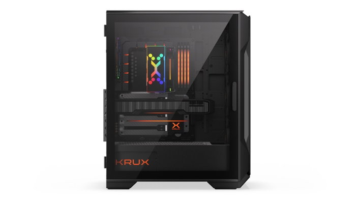 Krux Heko Caja de Ordenador ATX Cristal Templado 4 Ventiladores ARGB 120mm Filtros Antipolvo