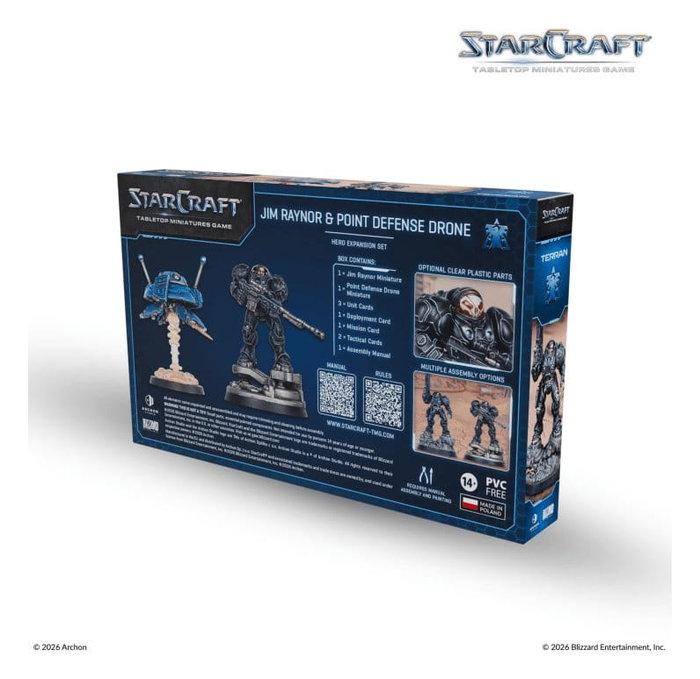 Archon Studio StarCraft TMG Héroe Set de Expansión Terran: Jim Raynor & Point Defense Drone Archon Studio StarCraft TMG Héroe Set de Expansión Terran: Jim Raynor & Point Defense Drone