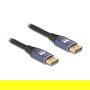 DeLOCK Cable DisplayPort 8K 60Hz 2m - Versión 1.4, 7680x4320, 32.4 Gbit/s, Macho-Macho, Lila/Metal