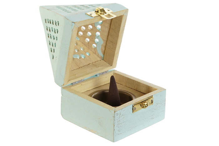 DKD Home Decor Soporte Incienso Indio Mango Multicolor 7 x 13 x 7 cm (6 Unidades)