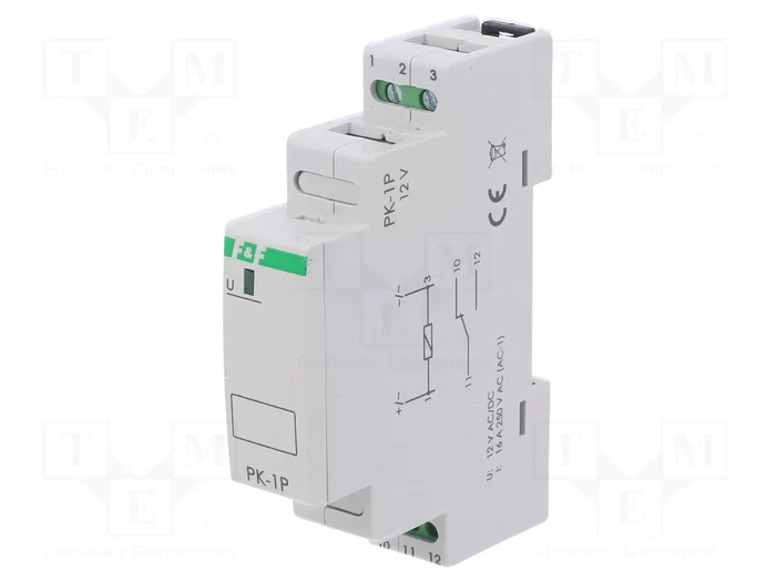 F&F Relé de instalación monoestable SPDT 12VAC/12VDC F&F Relé de instalación monoestable SPDT 12VAC/12VDC