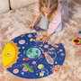 GOULA Puzzle XXL Reversible y Fosforescente del Espacio 1110100492, 2 Escenas Día y Noche con Planetas, para Niños +3 Años