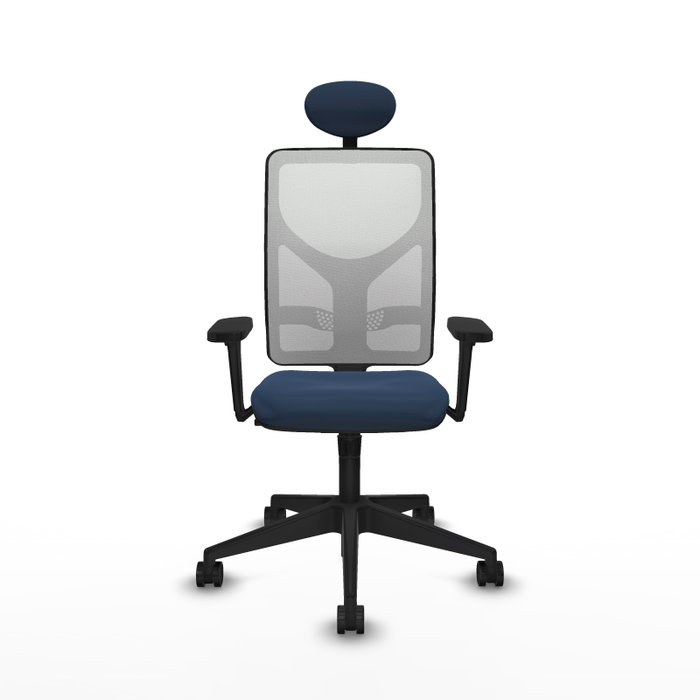 PIQUERAS Y CRESPO Silla de oficina Motilla con mecanismo Sincro, Azul marino y Blanco PIQUERAS Y CRESPO Silla de oficina Motilla con mecanismo Sincro, Azul marino y Blanco