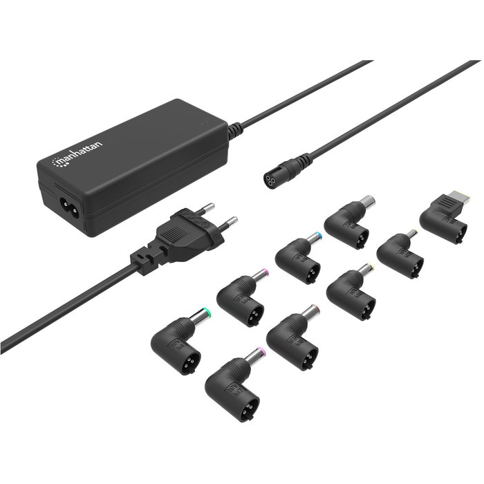MANHATTAN 180962 Fuente de Alimentación Interna para Portátil 65W, Voltaje Universal 110-240V, Con 9 Conectores de Salida, Negro MANHATTAN 180962 Fuente de Alimentación Interna para Portátil 65W, Voltaje Universal 110-240V, Con 9 Conectores de Salida, Negro