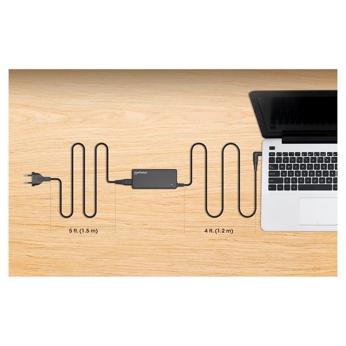 MANHATTAN 180962 Fuente de Alimentación Interna para Portátil 65W, Voltaje Universal 110-240V, Con 9 Conectores de Salida, Negro MANHATTAN 180962 Fuente de Alimentación Interna para Portátil 65W, Voltaje Universal 110-240V, Con 9 Conectores de Salida, Negro