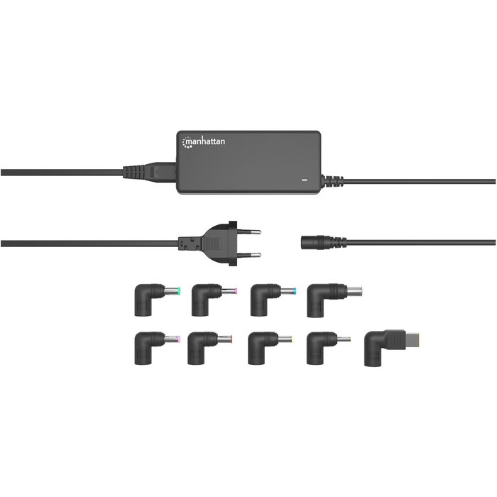 MANHATTAN 180962 Fuente de Alimentación Interna para Portátil 65W, Voltaje Universal 110-240V, Con 9 Conectores de Salida, Negro MANHATTAN 180962 Fuente de Alimentación Interna para Portátil 65W, Voltaje Universal 110-240V, Con 9 Conectores de Salida, Negro