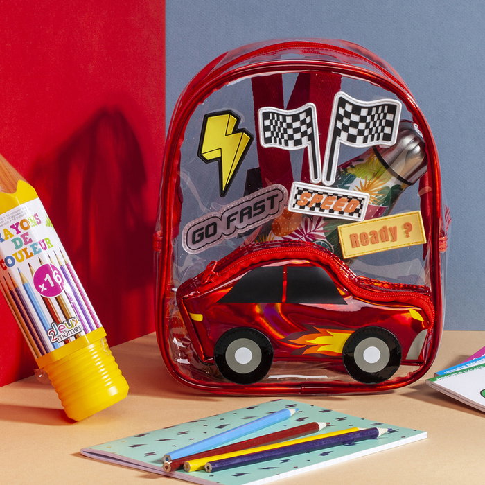 Home Deco Factory Mochila Infantil Coche Transparente Home Deco Factory Mochila Infantil Coche Transparente