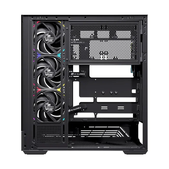Einarex S800 RGB Negra con Cristal Templado y 4 Ventiladores