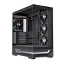 Einarex S800 RGB Negra con Cristal Templado y 4 Ventiladores