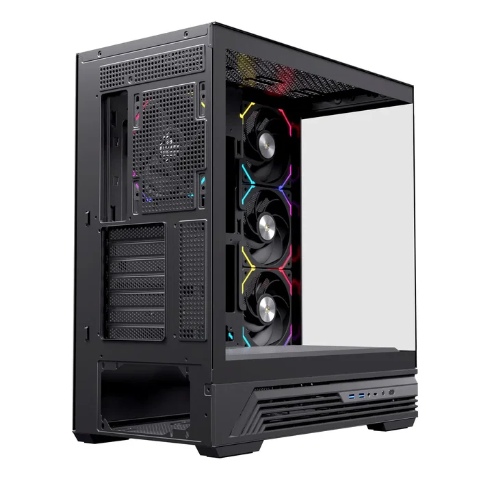 Einarex S800 RGB Negra con Cristal Templado y 4 Ventiladores