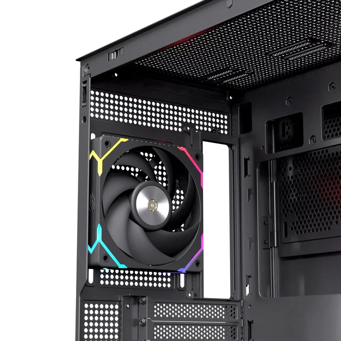 Einarex S800 RGB Negra con Cristal Templado y 4 Ventiladores