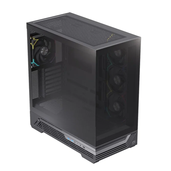 Einarex S800 RGB Negra con Cristal Templado y 4 Ventiladores