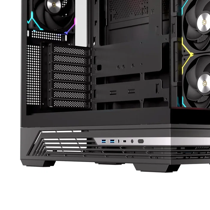 Einarex S800 RGB Negra con Cristal Templado y 4 Ventiladores