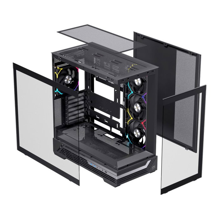Einarex S800 RGB Caja ATX Semitorre 4 Fans Negra EXCS-PR-800R-B