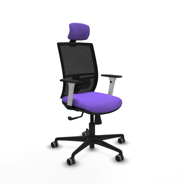 PIQUERAS Y CRESPO Silla de oficina Yunquera Lila y Negro con Mecanismo Sincro PIQUERAS Y CRESPO Silla de oficina Yunquera Lila y Negro con Mecanismo Sincro