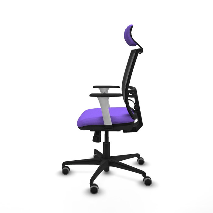 PIQUERAS Y CRESPO Silla de oficina Yunquera Lila y Negro con Mecanismo Sincro PIQUERAS Y CRESPO Silla de oficina Yunquera Lila y Negro con Mecanismo Sincro