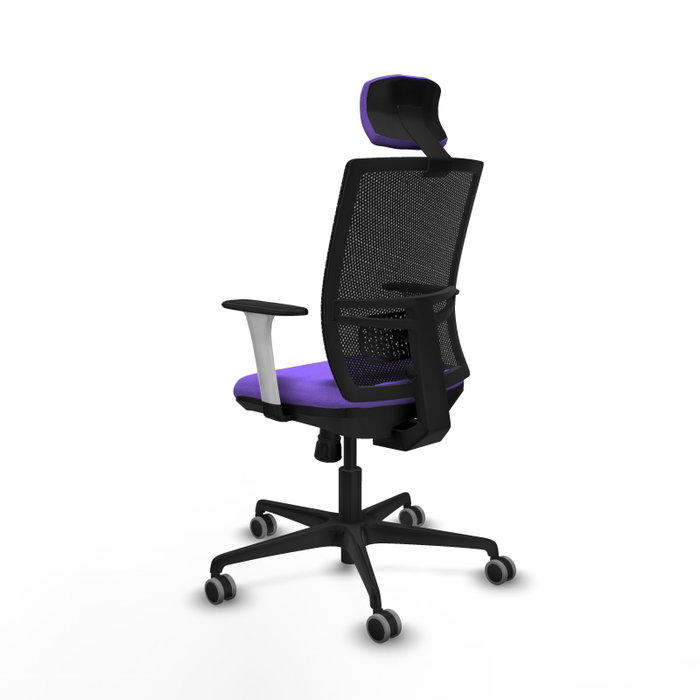 PIQUERAS Y CRESPO Silla de oficina Yunquera Lila y Negro con Mecanismo Sincro PIQUERAS Y CRESPO Silla de oficina Yunquera Lila y Negro con Mecanismo Sincro