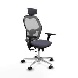 PIQUERAS Y CRESPO Silla de oficina Jorquera con mecanismo Sincro/Traslack Gris