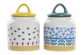 DKD Home Decor Botes de Gres Africa Mate Surtido de 2