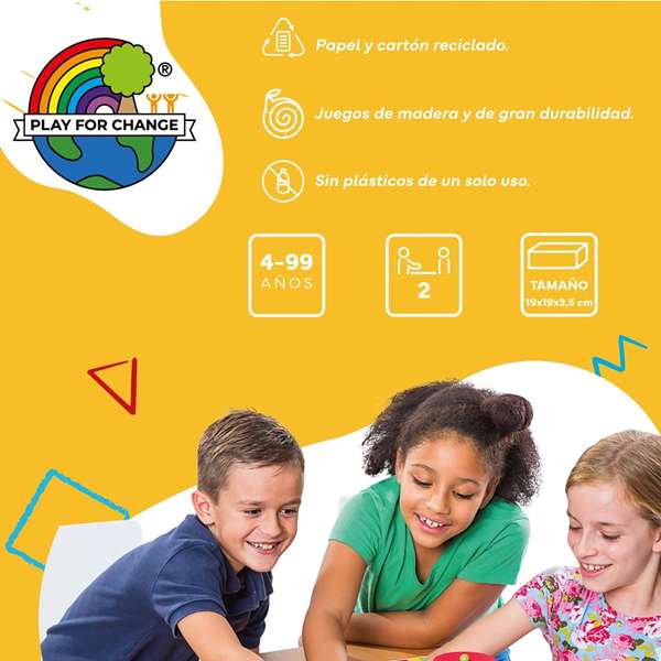 Cayro Juego 4 en Línea Frogs Madera en Caja Metal 8 Piezas 2 Jugadores 19x19x3.5cm