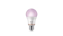 WiZ (Philips) Bombilla LED Inteligente Wi-Fi/Bluetooth RGB Multicolor y Blanca Ajustable 12.5W (Equivalente 100W) Forma A60 Acabado Mate E27 - Ref. 8721103046611