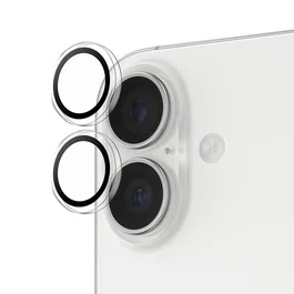 PanzerGlass Protector de Lente de Cámara Hoops Transparente - Vidrio Templado, Aplicación en Seco y Resistente a Golpes para iPhone 17, iPhone 16 y iPhone 16 Plus (1 Pieza)