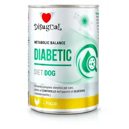 Disugual Diet Dog Diabetic Pollo Alimento para Perros Diabéticos 6 latas x 400 gr